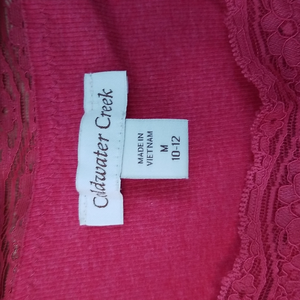Womens Coldwater Creek Lacy Lined Tank - Size 10/12 - Picture 2 of 5